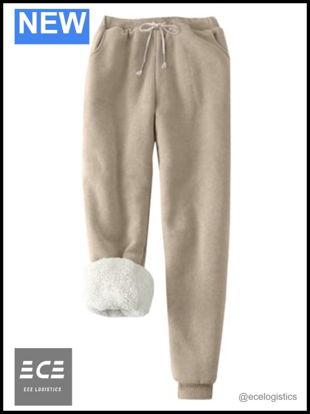 Sherpa Lined Fleece Joggers Warm Winter Sweatpants with Pockets